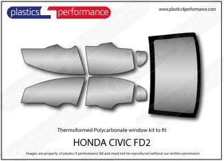 Honda Civic Type R Fd Sedan Lexan Polycarbonate Windows Plastics