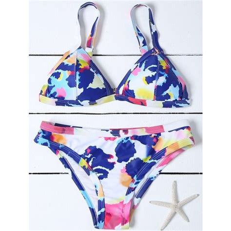 Adjustable Strap Padded Camo Bikini Set Bam Liked On Polyvore