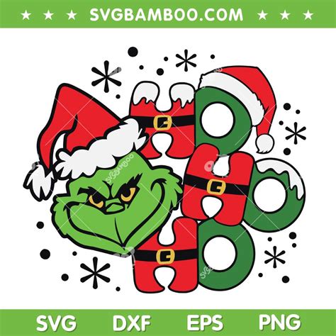 Grinch Santa Ho Ho Ho SVG, Christmas Grinch Carrying