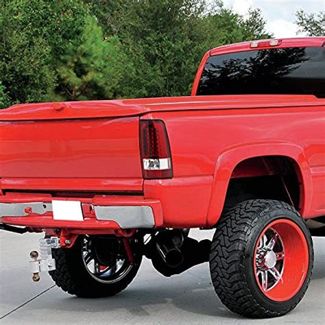 Spec D Tuning Red Clear Lens Led Tail Lights Compatible With 2003 2006 Chevy Silverado 1500