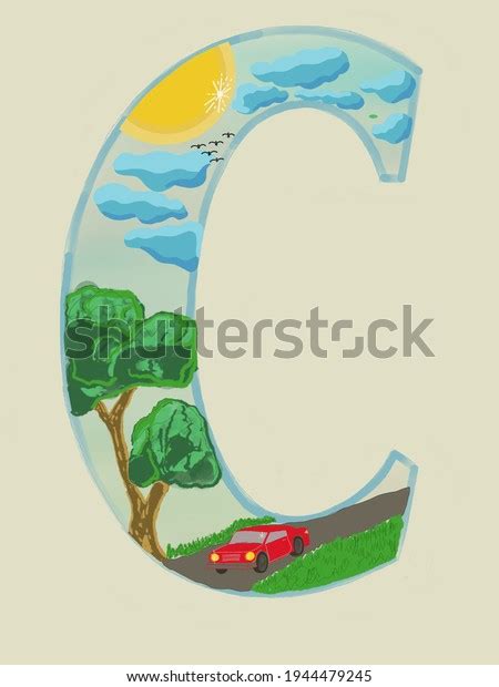 Letter C Cartoon Illustration Stock Illustration 1944479245 | Shutterstock