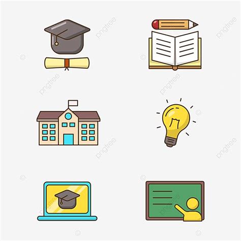 Kumpulan Koleksi Ikon Pendidikan, Pendidikan, Ikon, Book PNG dan Vektor
