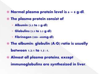 Plasma proteins | PPT | Free Download