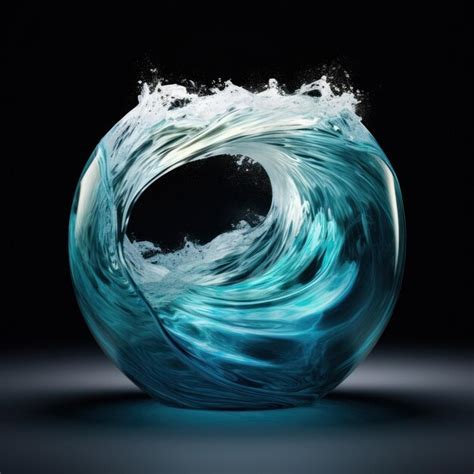 Premium Photo A Blue Water Swirl In A Circle