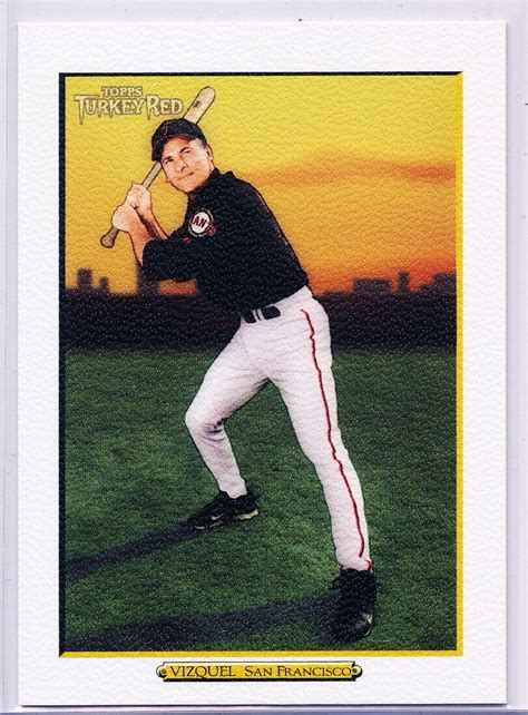 Topps Turkey Red White Border Omar Vizquel San Francisco