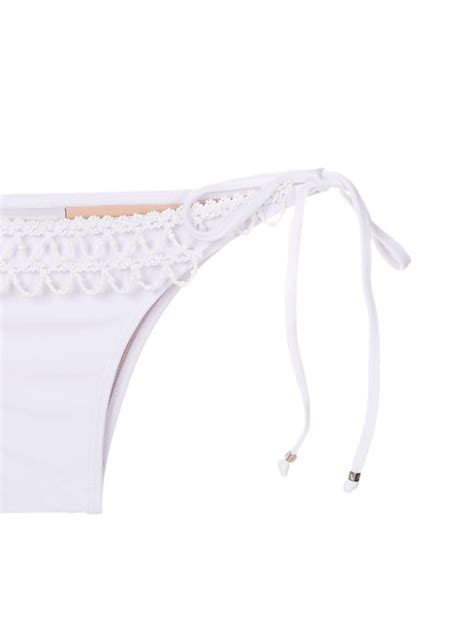 Amir Slama Floral Embroidery Strapless Bikini Set White Farfetch