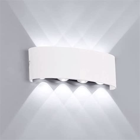 ERWEY 8w Applique Murale LED Lampe Murale Intérieur Extérieur en Alm