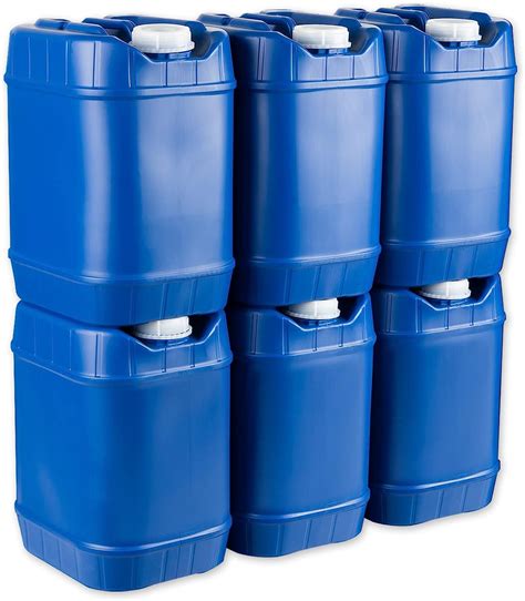 5-Gallon Stackable Water Storage Containers, Emergency Water Storage for Camping and Disaster ...