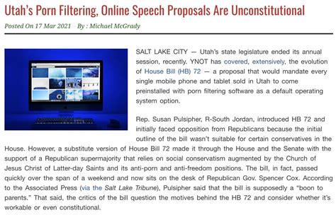 TW Pornstars YNOT Adult Entertainment News Twitter Utahs Porn Filtering Online Speech