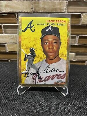 Topps Chrome Platinum Anniversary Hank Aaron Toile Cream Gold