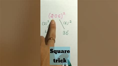 Square Shortcut Trick Middle No Is 0 Follow This Steps And Find