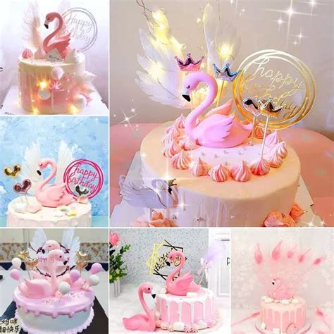 Jual TOPPER KUE FLAMINGO CAKE TOPPER FLAMINGO PINK ANGSA PINK