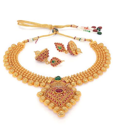 Alankruthi Gold Plated Necklace Set Buy Alankruthi Gold Plated