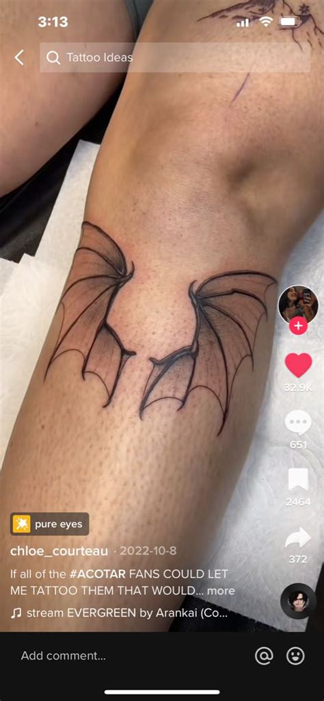 Acotar Bat Wings Tattoo