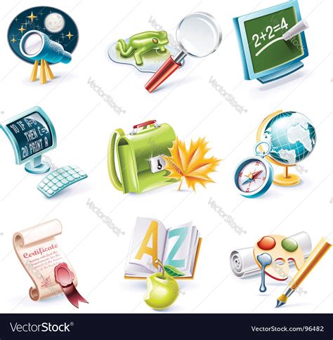 Cartoon icons Royalty Free Vector Image - VectorStock