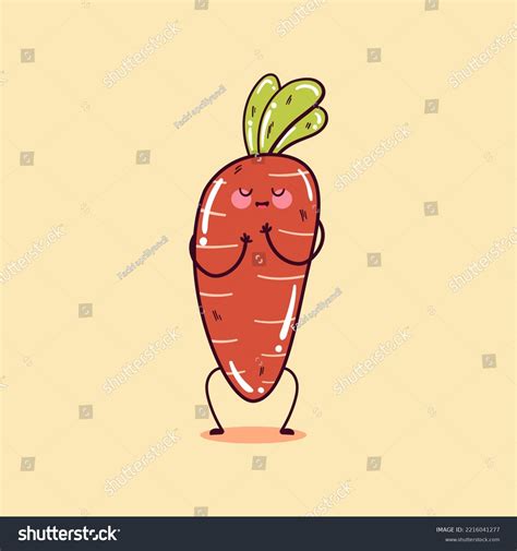 Happy Cute Smiling Funny Kawaii Carrot Stock Vector Royalty Free 2216041277 Shutterstock