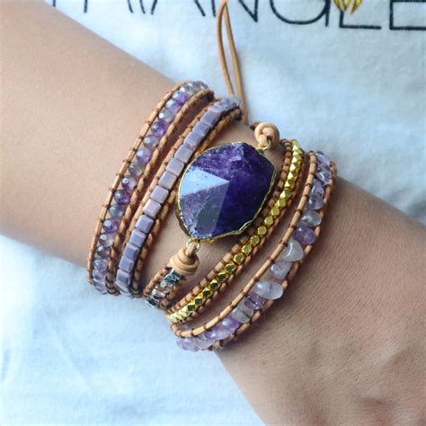 Crown Chakra Amethyst Bracelet - Earth Healing Stones