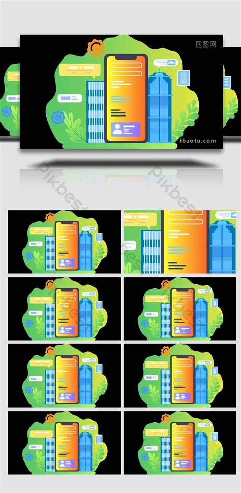 Kantor Rekrutmen Kartun Animasi Mg Datar Sederhana Video Aep Unduhan