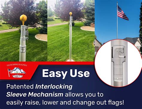 Titan Telescoping Flagpole Kit – Made in USA | The Flagpole Store