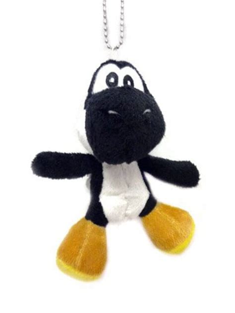 Yoshi Keychain Super Mario Plush Black by PaperCarousel on Etsy