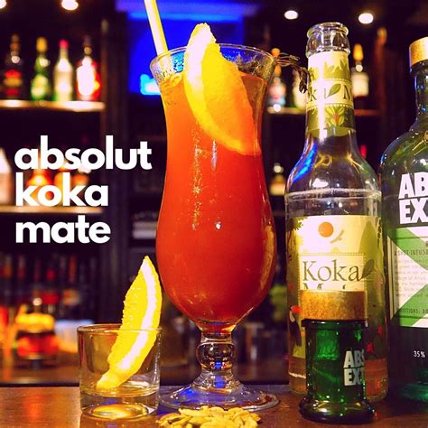 ABSOLUT KOKA MATE COCKTAIL Recipe Cocktail Recipes Summer Drinks