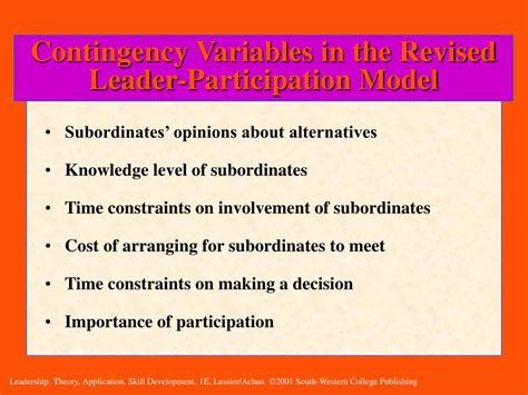 Ppt Chapter Contingency Leadership Theories Powerpoint