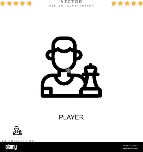 Player icon. Simple element from digital disruption collection. Line