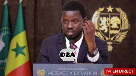 Urgent Suivez En Direct Le Re Discours Du Pr Sident Basirou Diomay