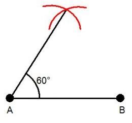 How to draw a 30 degree angle from a 60 degree angle with a compass and ...