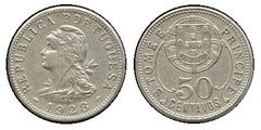 Coin 50 centavos 1928 1929 of São Tomé and Príncipe Foronum