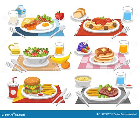 Repas Stock Illustrations Vecteurs Clipart Stock