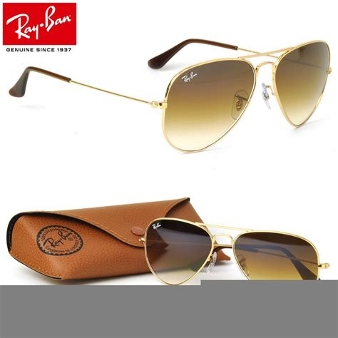 Original Ray Ben Aviator Rb3025 001 51 แว่นกันแดดสีทอง สีน้ําตาล