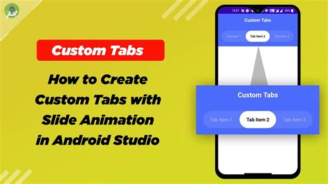 How To Create Custom Tabs With Animation In Android Studio Android