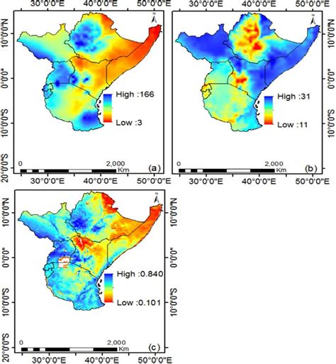 Mean A Precipitation Mm Month B Temperature C And C NDVI