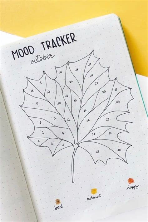 Need The Perfect Layout To Try This Fall For Your Mood Tracker Check