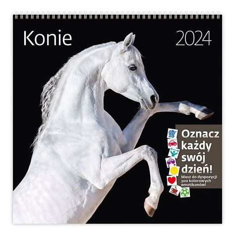 Kalendarz ścienny Konie 2024 Z NAKLEJKAMI 14699143079 Sklepy Opinie