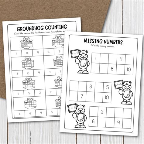 Free Printable Groundhog Day Math Worksheets For Preschool Worksheets