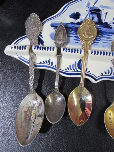 Lot Detail - SOUVENIR SPOONS & DISPLAYS