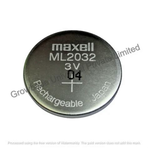 Maxell ML2032 3Volt Rechargeable Lithium Button Cell Battery At Rs 125