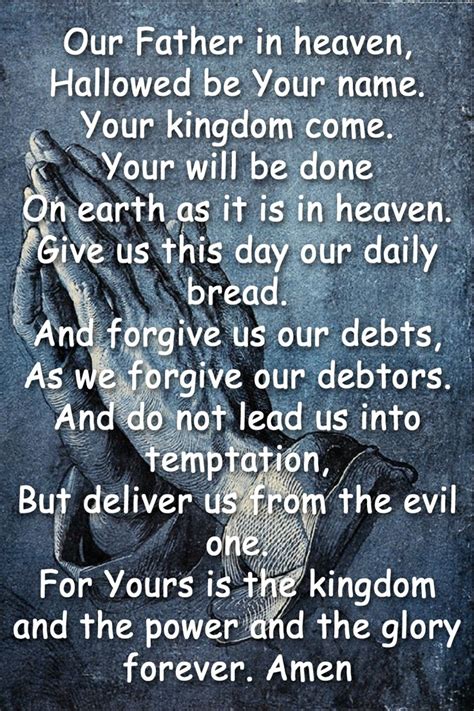 The Lords Prayer King James Version Printable