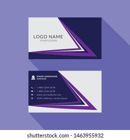 Abstract Green Business Card Template Double Sided Stock Vector