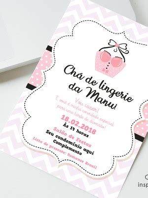 Convite Digital Ch De Lingerie Elo Produtos Especiais