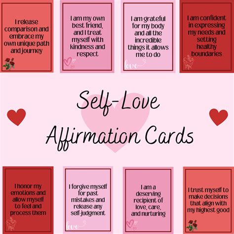 Affirmations of Self-love: 20 Printable Cards to Embrace Your ...