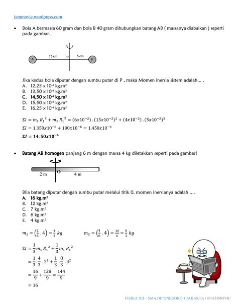 Contoh Soal Dinamika Rotasi 56 Koleksi Gambar