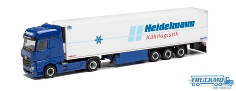 Herpa Heidelmann Spedition Mercedes Benz Actros Bigspace Reefer Trailer