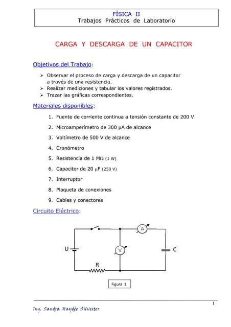 Carga Y Descarga De Un Capacitor Pdf