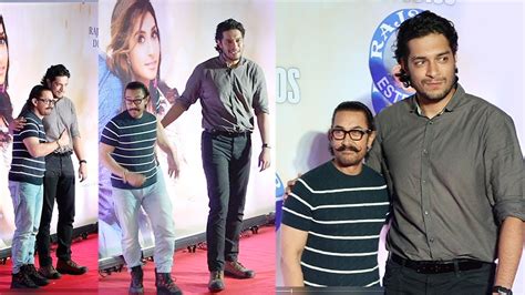 5 Foot Aamir Khan With Huge Handsome Son Junaid Khan At Dono Premier