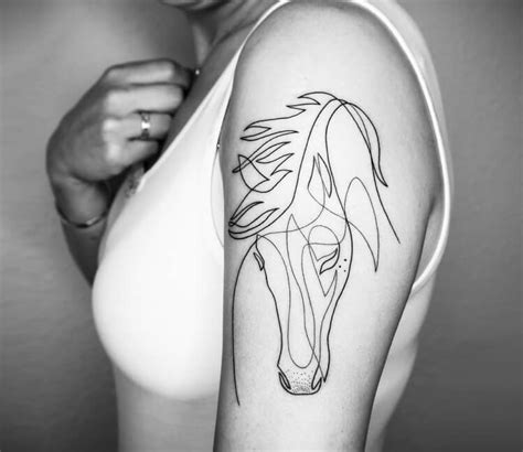 Horse Outline Tattoo