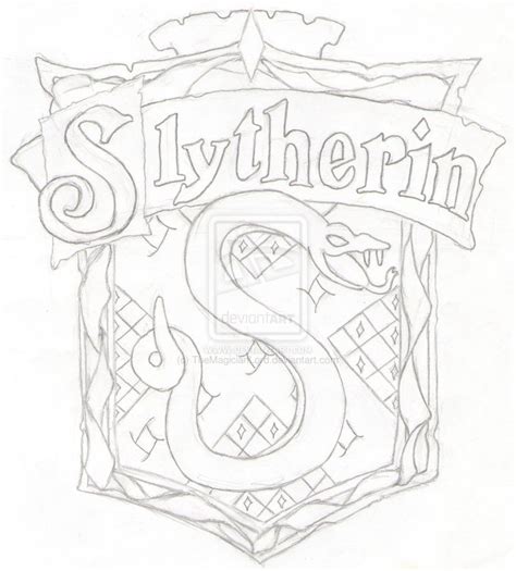 Slytherin Crest Drawing at PaintingValley.com | Explore collection of ...