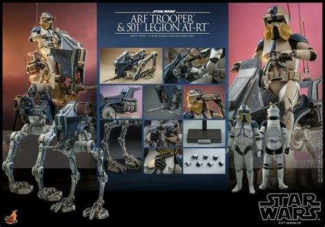 Hot Toys Star Wars The Clone Wars St Legion ARF Trooper AT RT Scale Figure Set TMS